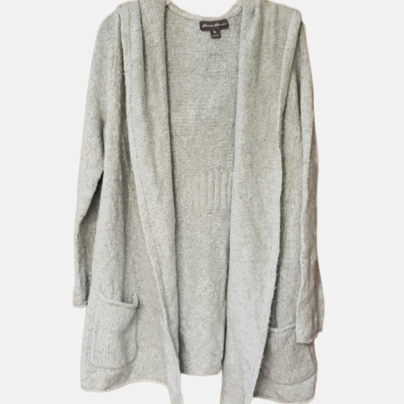 Eddie Bauer Womans Cloud‎ Blue Hooded Sleepwear Cardigan Size XL/2XL - Picture 1 of 10